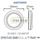 Led απλίκα γκρι στρογγυλή slim πλαστική 2,8W 180Lm 3000k θερμό λευκό φως στεγανή ΙΡ65