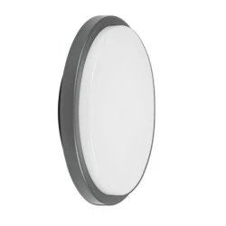 Led απλίκα γκρι στρογγυλή slim 13W 1060Lm 3000k θερμό φως για παραθαλάσσιες εγκαταστάσεις
