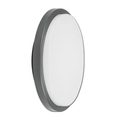 Led απλίκα γκρι στρογγυλή slim 13W 1060Lm 3000k θερμό φως για παραθαλάσσιες εγκαταστάσεις Led απλίκα γκρι στρογγυλή slim 13W 1060Lm 3000k θερμό φως για παραθαλάσσιες εγκαταστάσεις