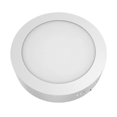 Led panel λευκό στρογγυλό επίτοιχο 12W 3000k θερμό φως δέσμης 120° 230V 900lm 30000h