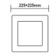 Led panel λευκό τετράγωνο επίτοιχο 18W 230V 4000k ενδιάμεσο λευκό φως δέσμης 120° 1460lm 30000h