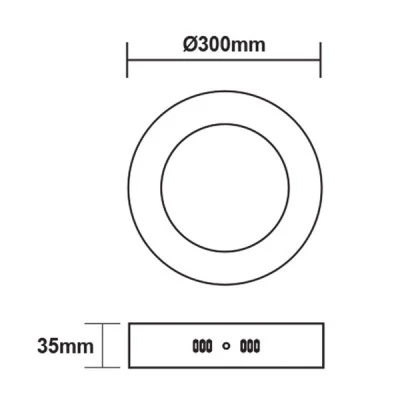 Led panel λευκό στρογγυλό επίτοιχο 24W 3000k θερμό φως δέσμης 120° 230V 1830lm 30000h Led panel λευκό στρογγυλό επίτοιχο 24W 3000k θερμό φως δέσμης 120° 230V 1830lm 30000h