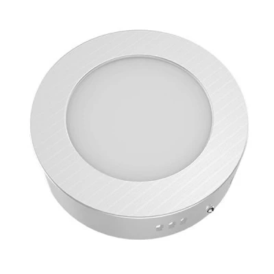 Led panel λευκό στρογγυλό επίτοιχο 6W 3000k θερμό φως δέσμης 120° 230V 400lm 30000h