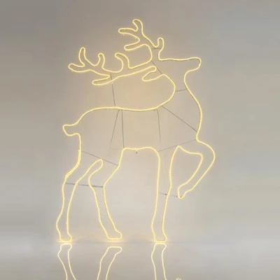 Τάρανδος NEON LED 140x93cm 108W θερμό λευκό φως εξωτερικής χρήσης στεγανό IP44 Τάρανδος NEON LED 140x93cm 108W θερμό λευκό φως εξωτερικής χρήσης στεγανό IP44