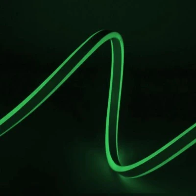 Neon LED φωτοσωλήνας πράσινη δύο όψεων με 120λαμπάκια/m 7.5W/m 50m εξωτερικού χώρου
