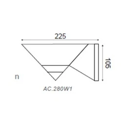 Βάση απλίκας 225x105mm με ντουί Ε27 για φωτιστικά μπάλες με διάμετρο Ø15cm & Ø20cm