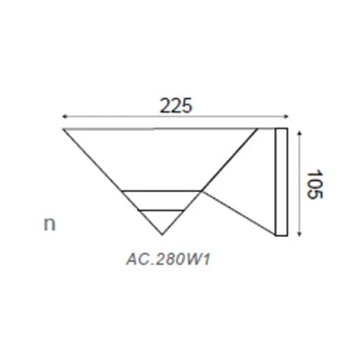 Βάση απλίκας 225x105mm με ντουί Ε27 για φωτιστικά μπάλες με διάμετρο Ø15cm & Ø20cm