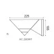 Βάση απλίκας 225x105mm με ντουί Ε27 για φωτιστικά μπάλες με διάμετρο Ø15cm & Ø20cm