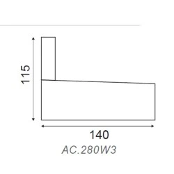 Βάση απλίκας 140x115mm με ντουί Ε27 για φωτιστικά μπάλες με διάμετρο Ø15cm
