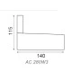 Βάση απλίκας 140x115mm με ντουί Ε27 για φωτιστικά μπάλες με διάμετρο Ø15cm Βάση απλίκας 140x115mm με ντουί Ε27 για φωτιστικά μπάλες με διάμετρο Ø15cm