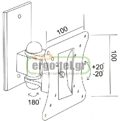 Βάση κινητή μαύρη για LCD τηλεόραση έως 22 ιντσών & μέγιστο βάρος 20kg Βάση κινητή μαύρη για LCD τηλεόραση έως 22 ιντσών & μέγιστο βάρος 20kg