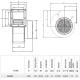 Βεντιλατέρ τύπου σαλίγκαρος Bahcivan AORB 415W 2750rpm 1200m³/h 105x120mm για ενεργειακά τζάκια
