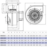 Βεντιλατέρ τύπου σαλίγκαρος Bahcivan BDRAS 85-40 33W 2355rpm 80m³/h 42x56mm για ενεργειακά τζάκια