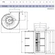Βεντιλατέρ διπλής αναρρόφησης Bahcivan BFC133-4K 95W 1180rpm 750m³/h για Fan-Coil