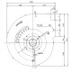 Βεντιλατέρ τύπου σαλίγκαρος XE402677 124W 1450rpm 1000m³/h 230V για ενεργειακά τζάκια Βεντιλατέρ τύπου σαλίγκαρος XE402677 124W 1450rpm 1000m³/h 230V για ενεργειακά τζάκια