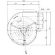 Βεντιλατέρ τύπου σαλίγκαρος XE402712 70W 1395rpm 700m³/h 230V για ενεργειακά τζάκια