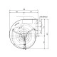 Βεντιλατέρ τύπου σαλίγκαρος XE200225 115W 2468rpm 800m³/h 230V πολύστροφο τζάκια