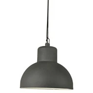 Κρεμαστό μαύρο φωτιστικό BERO 1xE27 LED με οπάλ PC κάλυμμα εξωτερικού χώρου IP44