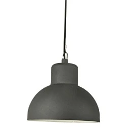 Κρεμαστό μαύρο φωτιστικό BERO 1xE27 LED με οπάλ PC κάλυμμα εξωτερικού χώρου IP44
