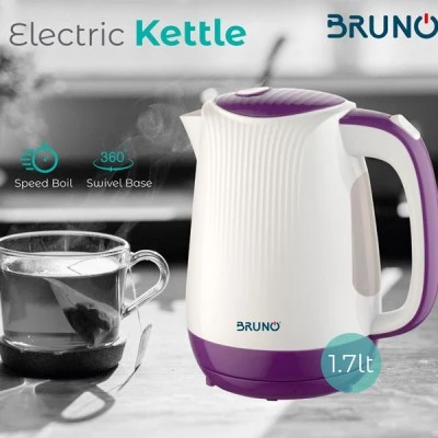 Ηλεκτρικός βραστήρας BRUNO BRN-0001 2200W 1.7lt με περιστρεφόμενη βάση 360° και LED φωτισμό Ηλεκτρικός βραστήρας BRUNO BRN-0001 2200W 1.7lt με περιστρεφόμενη βάση 360° και LED φωτισμό