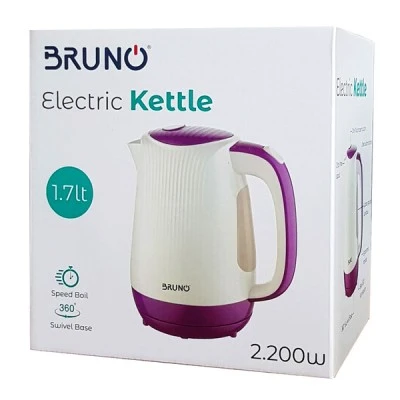 Ηλεκτρικός βραστήρας BRUNO BRN-0001 2200W 1.7lt με περιστρεφόμενη βάση 360° και LED φωτισμό Ηλεκτρικός βραστήρας BRUNO BRN-0001 2200W 1.7lt με περιστρεφόμενη βάση 360° και LED φωτισμό