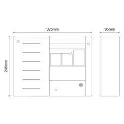 Πίνακας πυρανίχνευσης 2 ζωνών ρελέ συναγερμού, σφάλματος & προγραμματιζόμενο βοηθητικό ρελέ