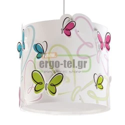 Παιδικό φωτιστικό οροφής Butterfly με διάχυτη φωτός & κιτ ανάρτησης με διακοσμημένη ροζέτα