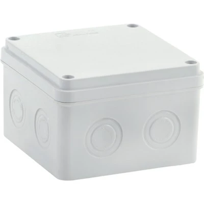 Μπουάτ εξωτερικού χώρου 100x100x50mm με βίδες IP65 γκρι