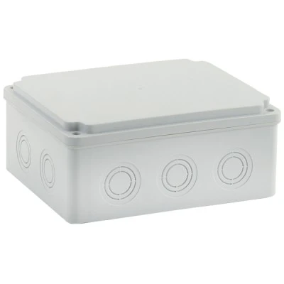 Μπουάτ εξωτερικό Eurolamp 190x150x80 mm με βίδες IP65 λευκό RAL9010