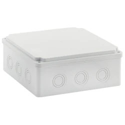 Μπουάτ εξωτερικού χώρου 200x200x80mm με βίδες IP65 γκρι