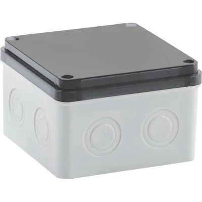 Μπουάτ εξωτερικό 110x110x74mm IP65 IK10 με βίδες, φιμέ καπάκι (147-31550)