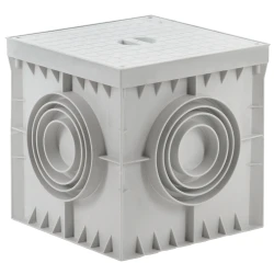 Eurolamp βιομηχανικό πλαστικό φρεάτιο 200x200x200mm γκρι IP54 IK10