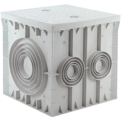 Βιομηχανικό πλαστικό φρεάτιο 300x300x300 mm γκρι IP54 IK10 Βιομηχανικό πλαστικό φρεάτιο 300x300x300 mm γκρι IP54 IK10
