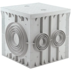 Βιομηχανικό πλαστικό φρεάτιο 400x400x400 mm γκρι IP54 IK10