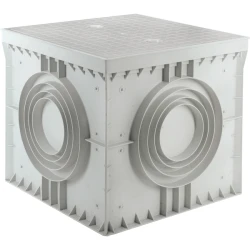 Βιομηχανικό πλαστικό φρεάτιο Eurolamp 550x550x500 mm γκρι IP54 IK10