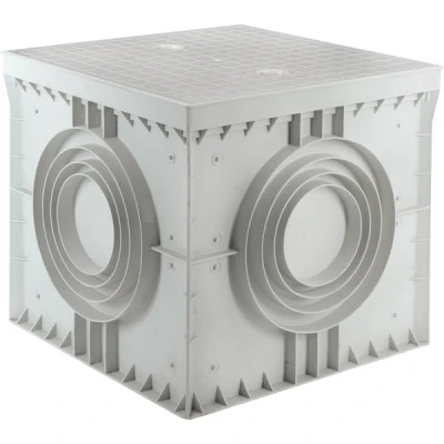 Βιομηχανικό πλαστικό φρεάτιο Eurolamp 550x550x500 mm γκρι IP54 IK10 Βιομηχανικό πλαστικό φρεάτιο Eurolamp 550x550x500 mm γκρι IP54 IK10
