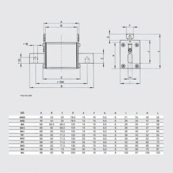 Μαχαιρωτό φυσίγγιo ΝΗ3 200Α gG 800V AC DF- 385425 κατάλληλo για προστασία των inverter φωτοβολταϊκών