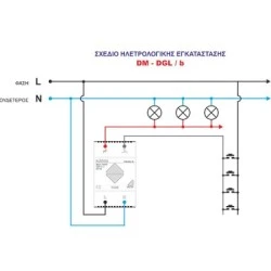 Ρυθμιστής dimmer multi φωτισμού-κινητήρων ράγας 1Φ 1000W MASTER DM-DGL / DM-DGL/B
