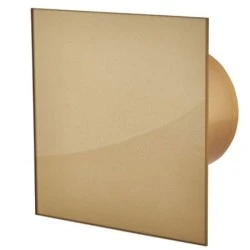 Εξαεριστήρας μπάνιου Φ100mm 13W 105m³/h με γυάλινη επίπεδη πρόσοψη χρυσή 29dB MM-P