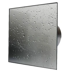 Εξαεριστήρας μπάνιου INOX με εφέ wet Φ100mm 13W 105m³/h με γυάλινη επίπεδη πρόσοψη 29dB MM-P