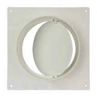 Στρογγυλή πλαστική πλάκα τοίχου Europlast  Ø125mm για αγωγό εξαερισμού σε λευκό χρώμα