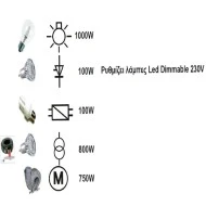 Dimmer – ροοστάτης FAN 500W μαύρο ματ, για όλα τα φορτία, φωτισμό & εξαερισμό Dimmer – ροοστάτης FAN 500W μαύρο ματ, για όλα τα φορτία, φωτισμό & εξαερισμό