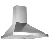 Απορροφητήρας καμινάδα 190W 650m³ ανοξείδωτος 90cm με φίλτρο αλουμινίου πλενόμενο