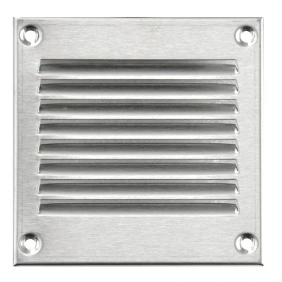 Περσίδα εξαερισμού inox μεταλλική τετράγωνή 100x100mm Europlast MR1010i με πλέγμα προστασίας Περσίδα εξαερισμού inox μεταλλική τετράγωνή 100x100mm Europlast MR1010i με πλέγμα προστασίας