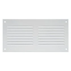 Περσίδα εξαερισμού inox μεταλλική ορθογώνια 200x100mm Europlast MR2010i με πλέγμα προστασίας