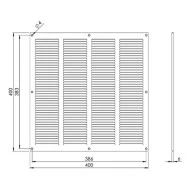Περσίδα εξαερισμού μαύρη μεταλλική 400x400mm Europlast MR4040M με πλέγμα προστασίας Περσίδα εξαερισμού μαύρη μεταλλική 400x400mm Europlast MR4040M με πλέγμα προστασίας