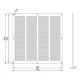 Περσίδα εξαερισμού μαύρη μεταλλική 400x400mm Europlast MR4040M με πλέγμα προστασίας