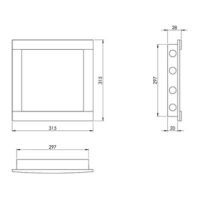 Πορτάκι πρόσβασης Europlast PL3030 300x300mm μαύρο ABS πλαστική υψηλής ποιότητας