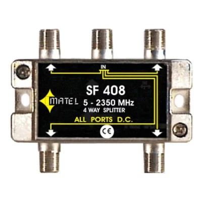 Διακλαδωτής (spliter) εσωτερικής χρήσης SF408 κατάλληλος για διακλάδωση ψηφιακού ή αναλογικού σήματος