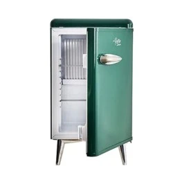 Θερμοηλεκτρικό Mini Bar Retro αθόρυβο χωρητικότητας 38lt με εσωτερικό φωτισμό led σε πράσινο χρώμα